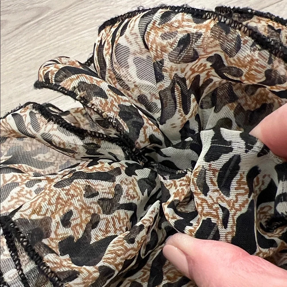 Leopard Hair Scrunchie Clip animal pattern lightweight